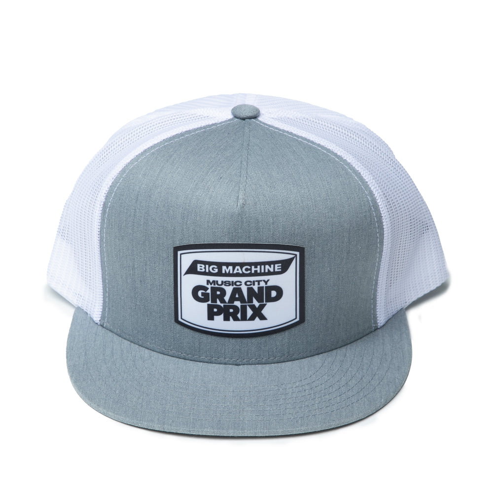 Grey Flat Brim Hat Boxed Logo