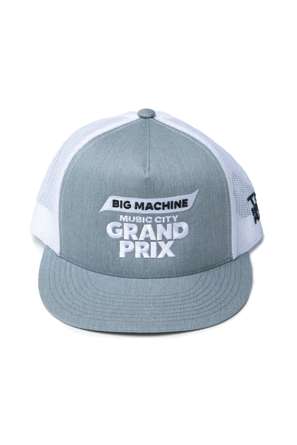 Grey Flat Brim Hat Classic Logo