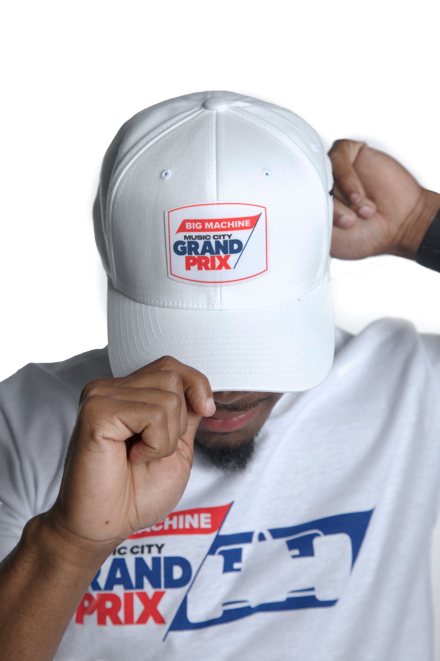 White Boxed Logo Hat